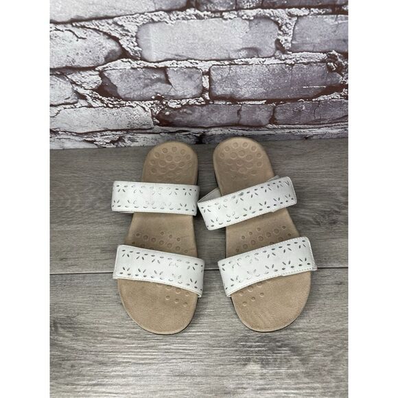 Vionic Randi White Leather Strappy Casual Orthopedic Sandals Women 6.5M US/37EU - Picture 9 of 16